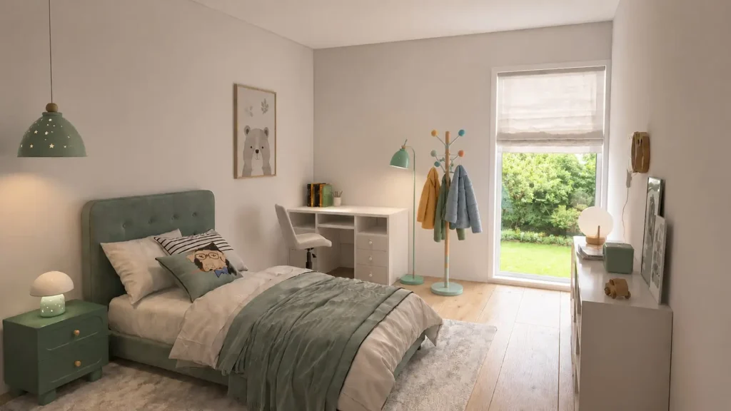 h7-salzburg-kinderzimmer Gemütliches Kinderzimmer im Projekt H7 in Salzburg
